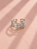 zilverkleurige ring