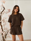 bruin setje met short